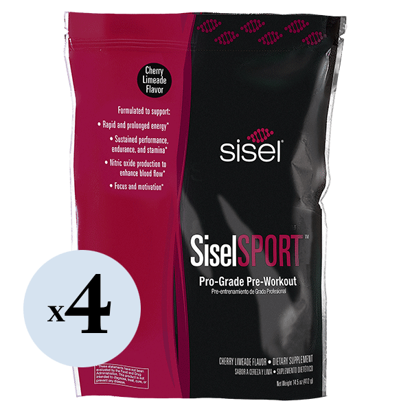 SiselSPORT™ Cherry Limeade (4 Pack) Pro-Grade Pre-Workout